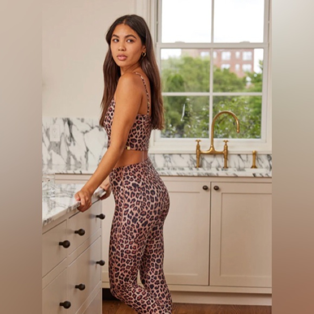 Leopard Print One-Shoulder Activewear Set